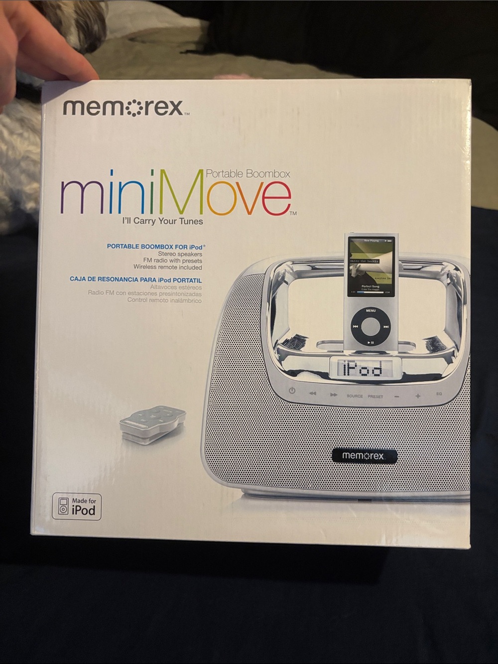 NIB Vintage Memorex miniMove Portable Boombox - Silver